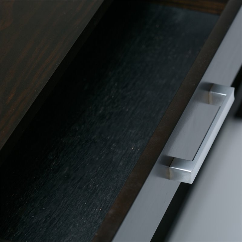 Simpli Home Kitchener Solid Wood Console Table with 2 Drawers in Hickory Brown