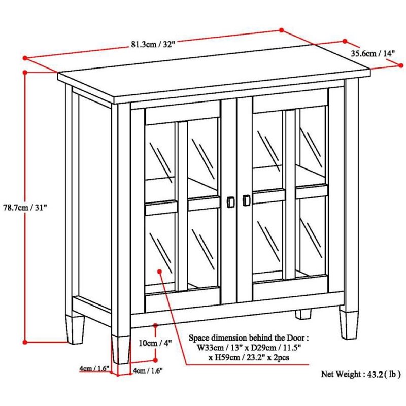 Simpli Home Warm Shaker Wood 32