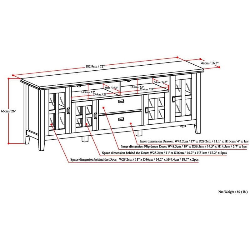 Simpli Home Artisan Wood 72