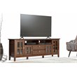 Simpli Home Artisan Wood TV Media Stand in Russet Brown For TVs up to 80