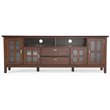 Simpli Home Artisan Wood TV Media Stand in Russet Brown For TVs up to 80
