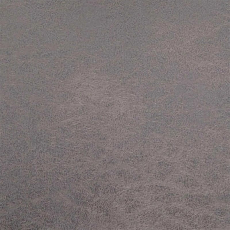 Simpli Home Rockwood Square Faux Leather Storage Ottoman With Tray in Slate Gray