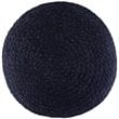 Simpli Home Lydia Boho Round Pouf in Navy and Natural Braided Jute