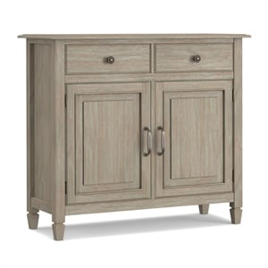 Connaught 40&quotWD Wood Traditional Entryway Storage Cabinet in Distressed Gray