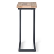 Simpli Home Skyler Modern Solid Wood C-Shape End Table in Natural and Black