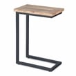 Simpli Home Skyler Modern Solid Wood C-Shape End Table in Natural and Black