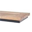 Simpli Home Skyler Modern Solid Wood C-Shape End Table in Natural and Black