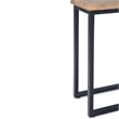 Simpli Home Skyler Modern Solid Wood C-Shape End Table in Natural and Black