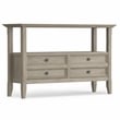 Simpli Home Amherst Transitional Solid Wood Console Sofa Table - Distressed Gray