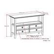 Simpli Home Amherst Transitional Solid Wood Console Sofa Table - Distressed Gray