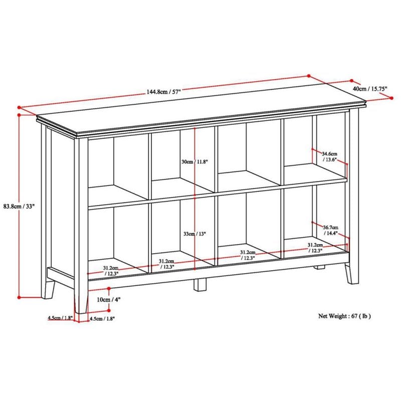 Simpli Home Artisan Wood 57