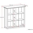 Simpli Home Artisan Wood Transitional 9 Cube Bookcase and Unit in Russet Brown