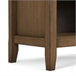 Amherst 24 inch Wide Solid Wood Transitional Bedside Table in Rustic Natural Aged Brown