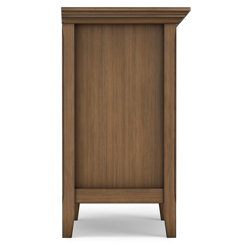 Amherst 24 inch Wide Solid Wood Transitional Bedside Table in Rustic Natural Aged Brown