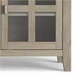 Artisan 60 inch Wide Solid Wood Transitional Sideboard Buffet in Distressed Gray