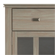 Artisan 60 inch Wide Solid Wood Transitional Sideboard Buffet in Distressed Gray
