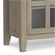 Artisan 60 inch Wide Solid Wood Transitional Sideboard Buffet in Distressed Gray