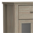 Artisan 60 inch Wide Solid Wood Transitional Sideboard Buffet in Distressed Gray