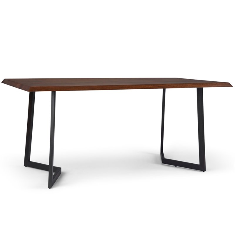 Simpli Home Fletcher V Solid Wood 7 Piece Watkins Dining Set in Black