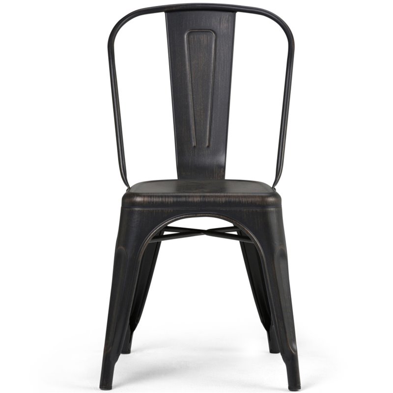 Simpli Home Fletcher V Solid Wood 7 Piece Watkins Dining Set in Black