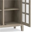 Acadian 39 inch Wide Solid Wood Transitional Storage Cabinet in Distressed Gray