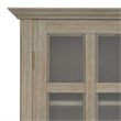 Acadian 39 inch Wide Solid Wood Transitional Storage Cabinet in Distressed Gray