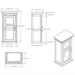 Avington Wood Single Door Wall Medicine Cabinet in Pure White