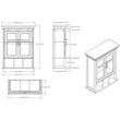 Avington Wood Double Door Wall Medicine Cabinet in Pure White