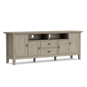 Redmond Wood 72&quot Transitional TV Media Stand in Gray For TVs up to 80&quot