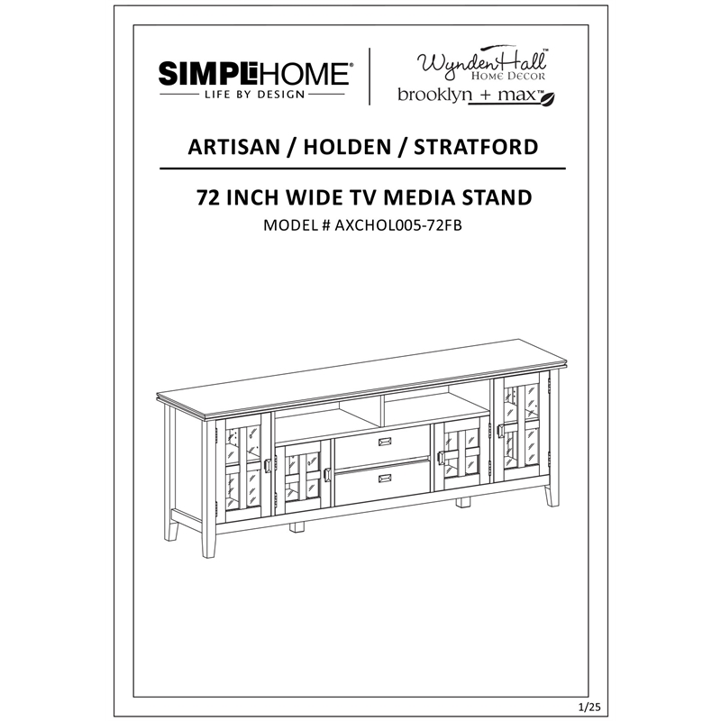 Simpli Home Artisan Wood 72