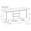 Simpli Home Lowry Solid Acacia Wood Sideboard Buffet in Golden Wheat