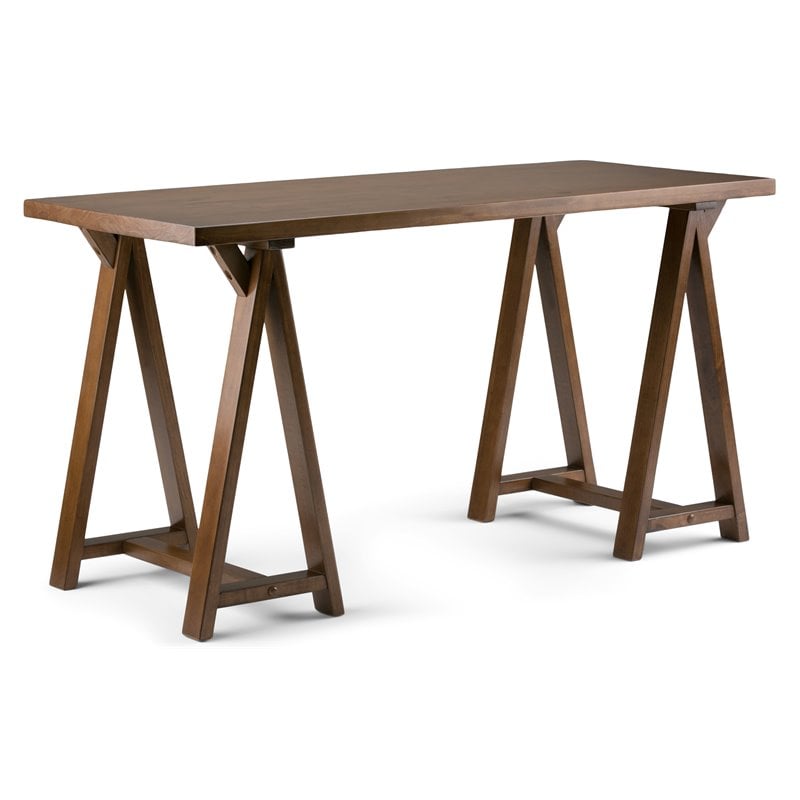 sawhorse style desk