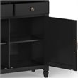 Connaught 40 inch Wide Solid Wood Traditional Entryway Storage Cabinet in Black