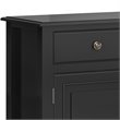 Connaught 40 inch Wide Solid Wood Traditional Entryway Storage Cabinet in Black