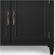 Connaught 40 inch Wide Solid Wood Traditional Entryway Storage Cabinet in Black