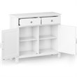 Connaught 40 inch Wide Solid Wood Traditional Entryway Storage Cabinet in White
