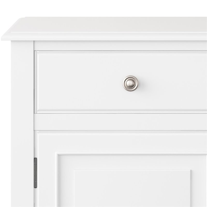 Connaught 40 inch Wide Solid Wood Traditional Entryway Storage Cabinet in White
