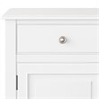 Connaught 40 inch Wide Solid Wood Traditional Entryway Storage Cabinet in White