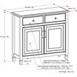 Connaught 40 inch Wide Solid Wood Traditional Entryway Storage Cabinet in White