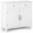 Connaught 40 inch Wide Solid Wood Traditional Entryway Storage Cabinet in White