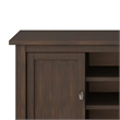 Simpli Home Warm Shaker Wood TV Media Stand in Brown For TVs up to 50