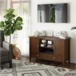 Simpli Home Warm Shaker Wood TV Media Stand in Brown For TVs up to 50