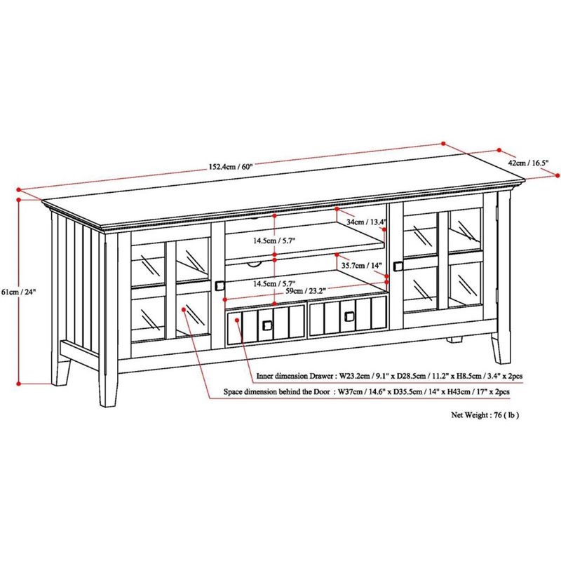 Simpli Home Acadian Wood 60
