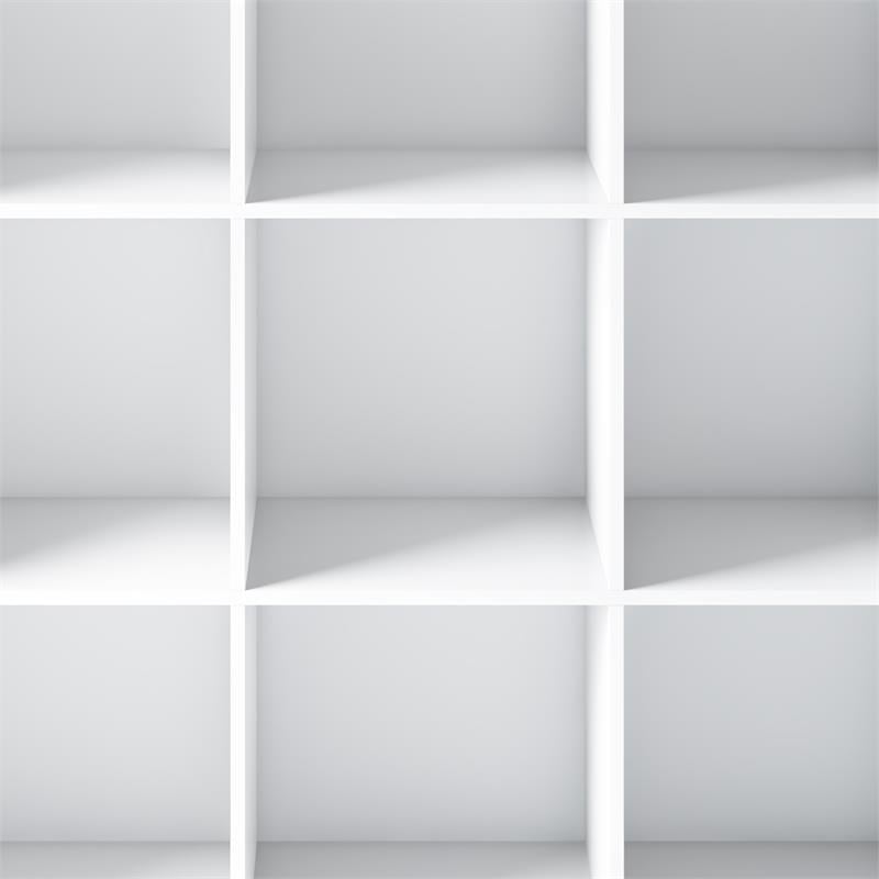 Simpli Home Artisan Wood Transitional 9 Cube Bookcase and Unit in White
