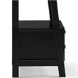 Simpli Home Sawhorse 4 Shelf Soild Wood Modern Ladder Bookcase in Black