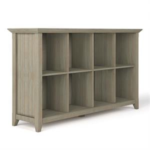 Acadian Wood 33x57&quot Transitional 8 Cube Sofa Table in Gray