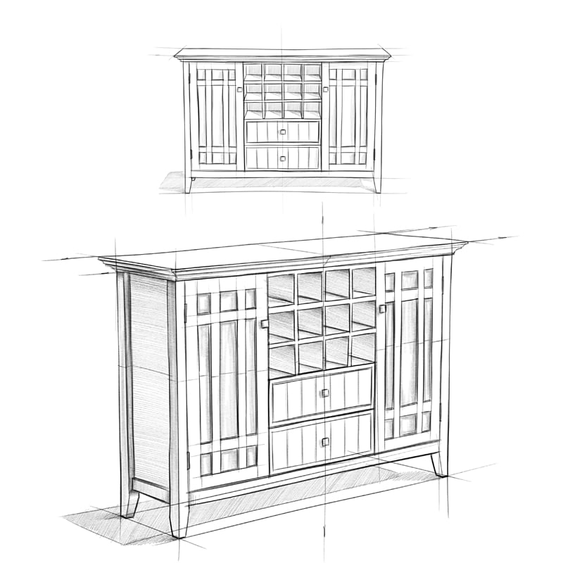 Simpli Home Bedford Wood 54