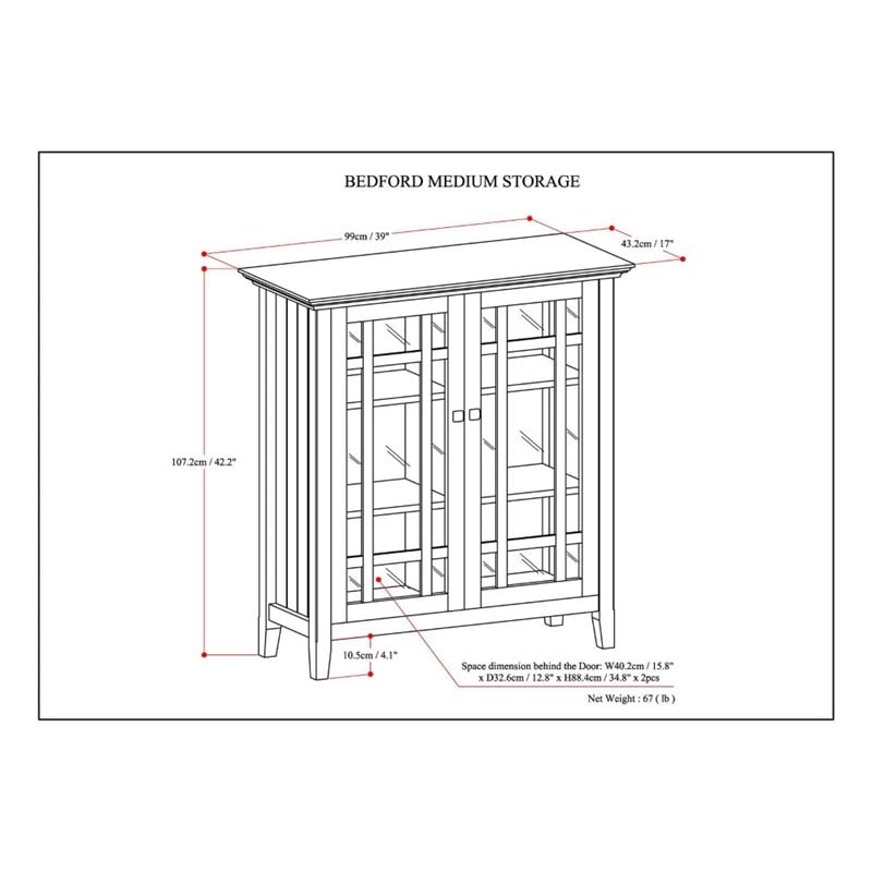 Simpli Home Bedford Wood 39