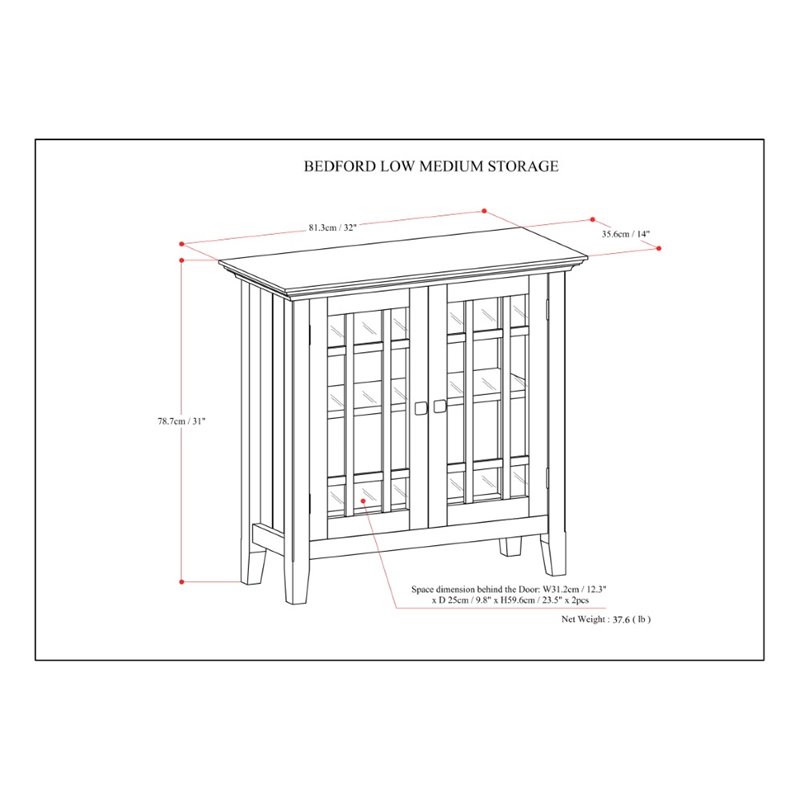 Simpli Home Bedford Wood 32