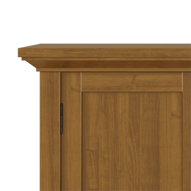 Simpli Home - Redmond Low Storage Cabinet - Rustic Natural Aged Brown